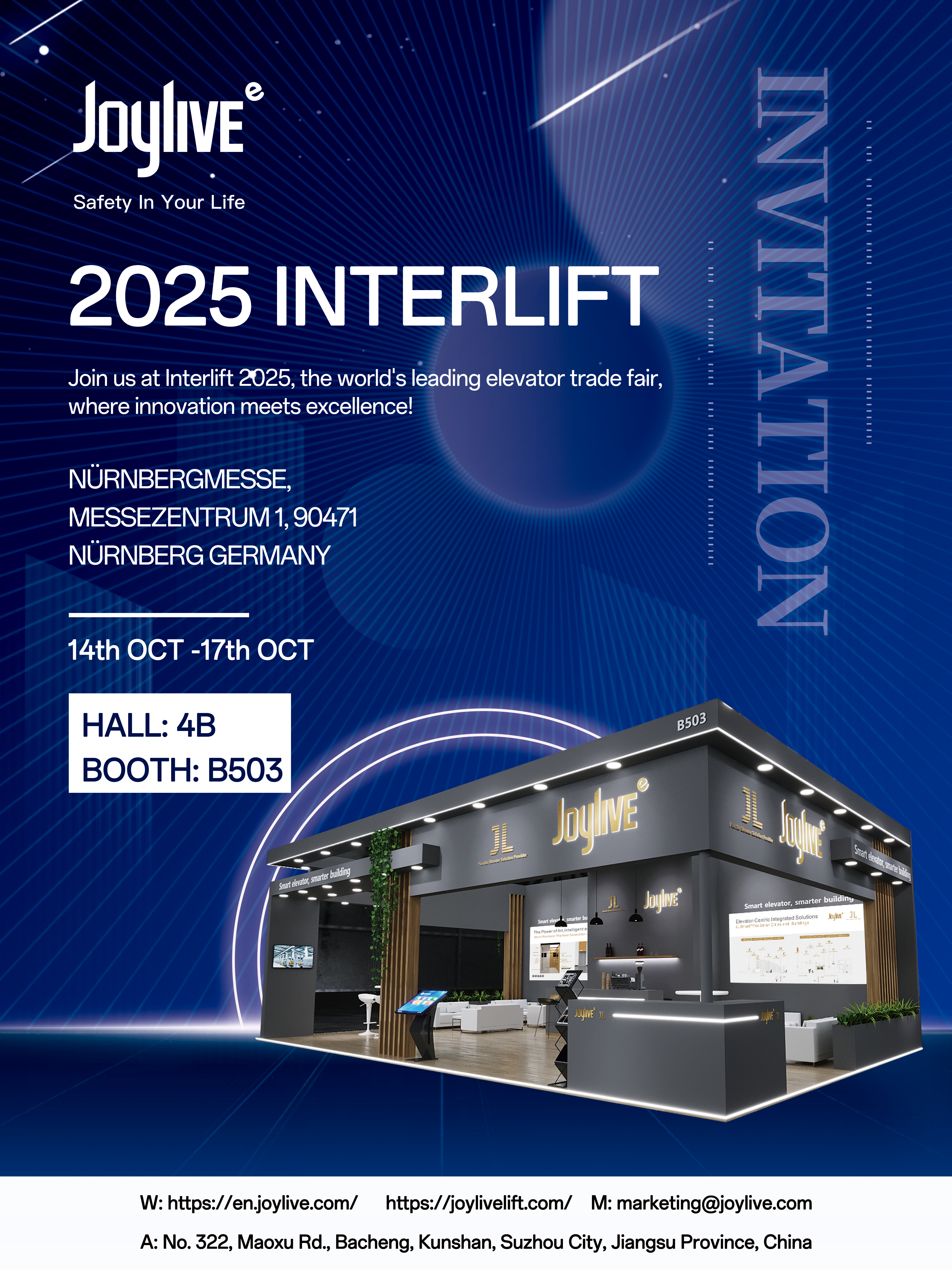 Joylive Elevator cordially invites global guests to INTERLIFT